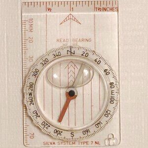 Vintage Silva System Type 7 NL Swedish/Expedition Compass With Instructions